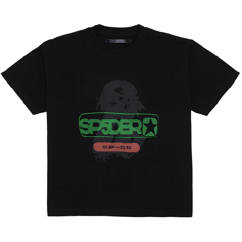Sp5der Oversized Reunion T Shirt Black
